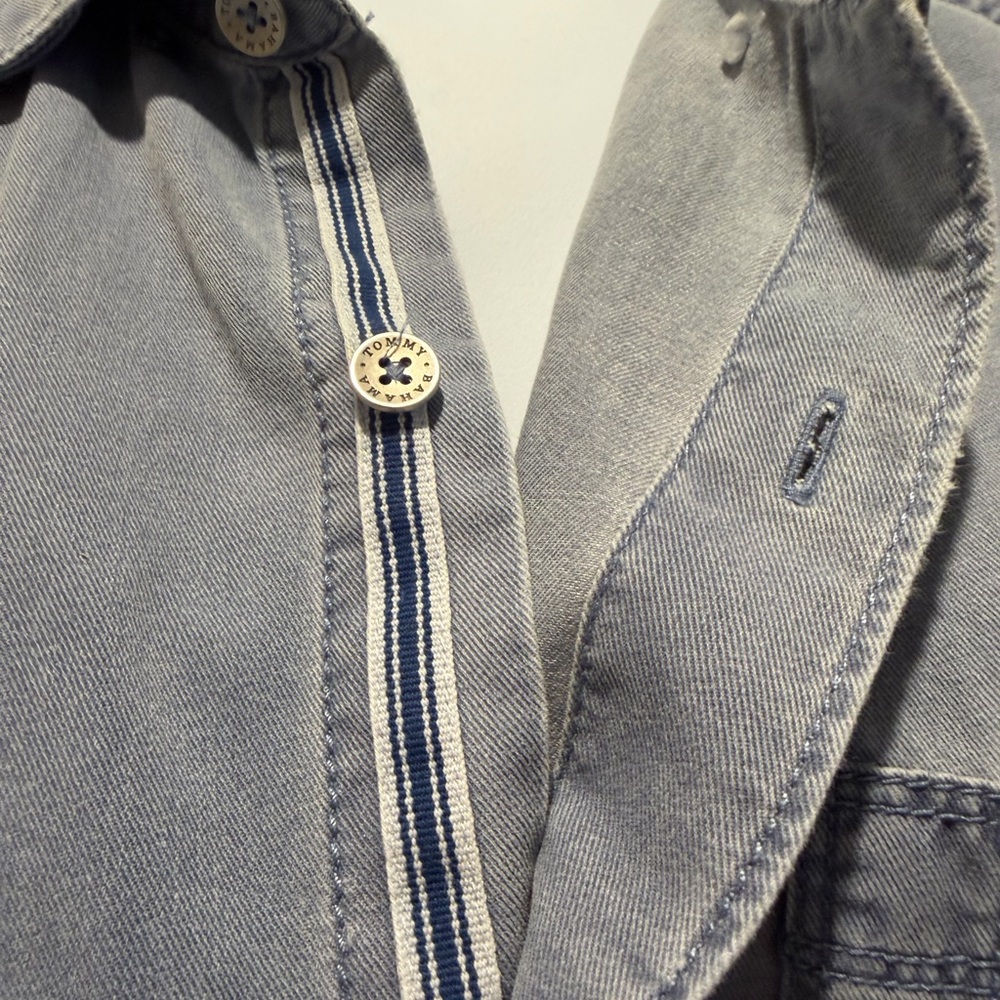 tommy bahama chambray light denim look button down shirt xxl - Picture 3 of 9